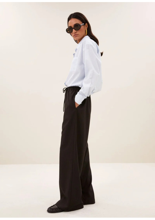 BY-BAR PANTALON PELLE PINSTRIPE BRONW