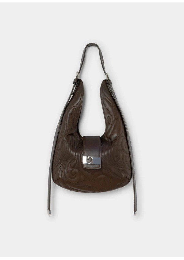 LAAGAM VIXEN BROWN LEATHER PADDED BAG