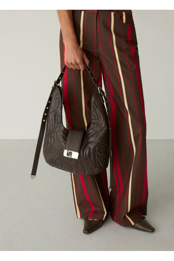 LAAGAM VIXEN BROWN LEATHER PADDED BAG