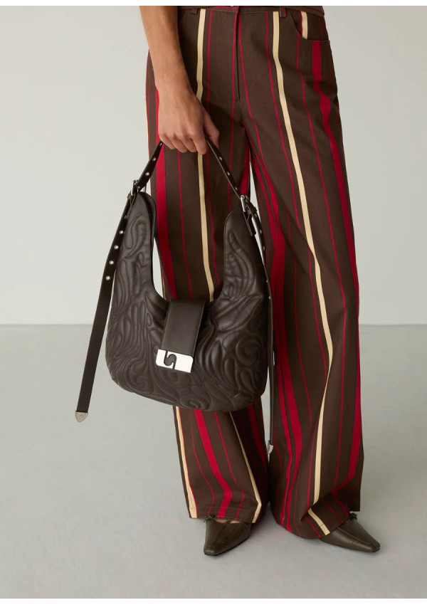 LAAGAM VIXEN BROWN LEATHER PADDED BAG