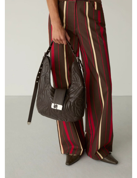 LAAGAM VIXEN BROWN LEATHER PADDED BAG