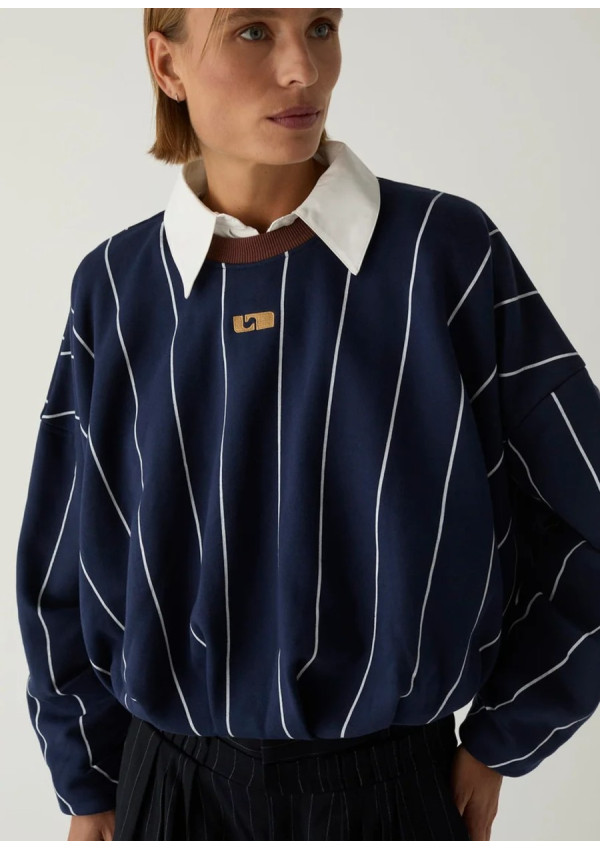 LAAGAM KELLY NAVY STRIPPED SWEATSHIRT