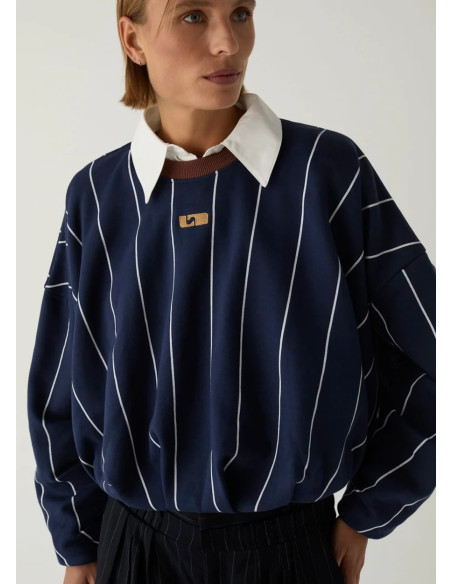 LAAGAM KELLY NAVY STRIPPED SWEATSHIRT