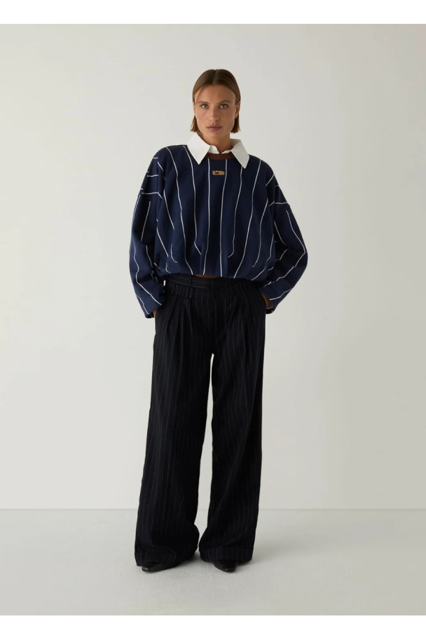 LAAGAM KELLY NAVY STRIPPED SWEATSHIRT