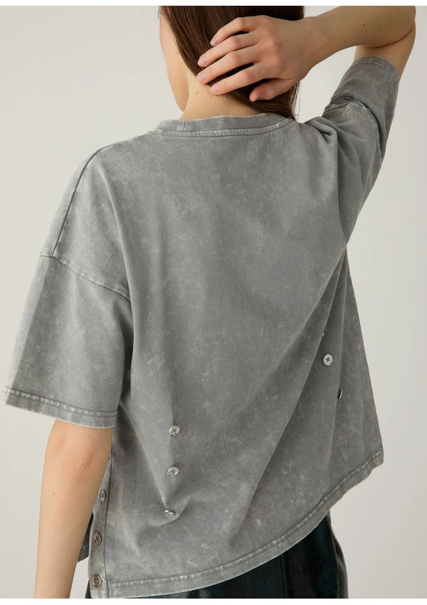 LAAGAM NAEVA GREY T-SHIRT
