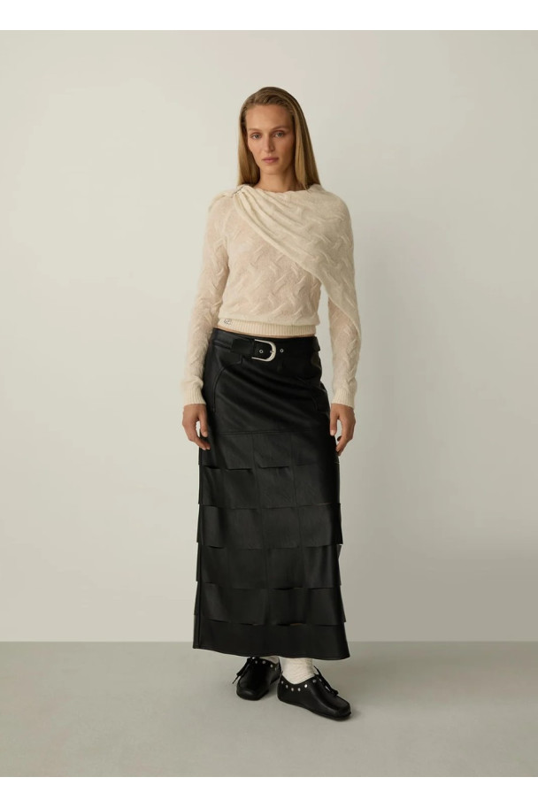 LAAGAM PARKER ECRU TEXTURED KNIT