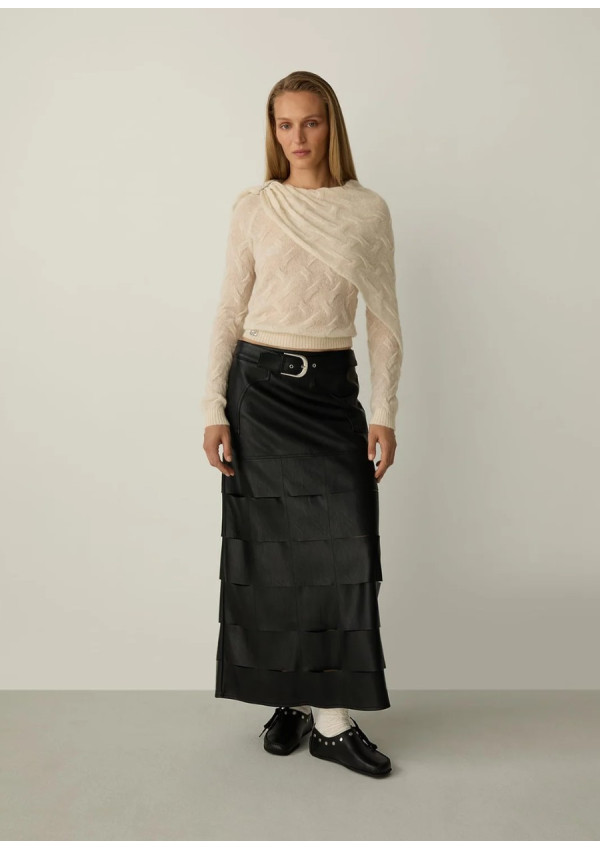 LAAGAM PARKER ECRU TEXTURED KNIT