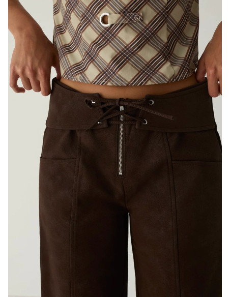 LAAGAM SELAH DARK BROWN PANTS