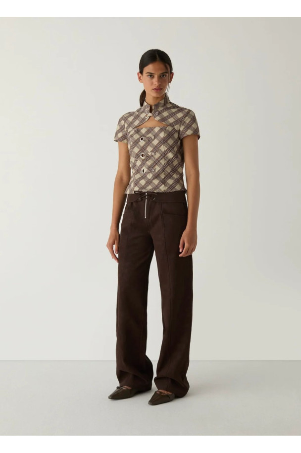 LAAGAM SELAH DARK BROWN PANTS