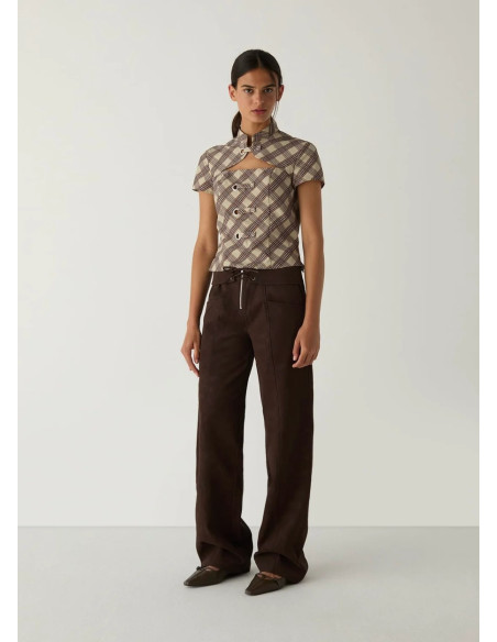 LAAGAM SELAH DARK BROWN PANTS