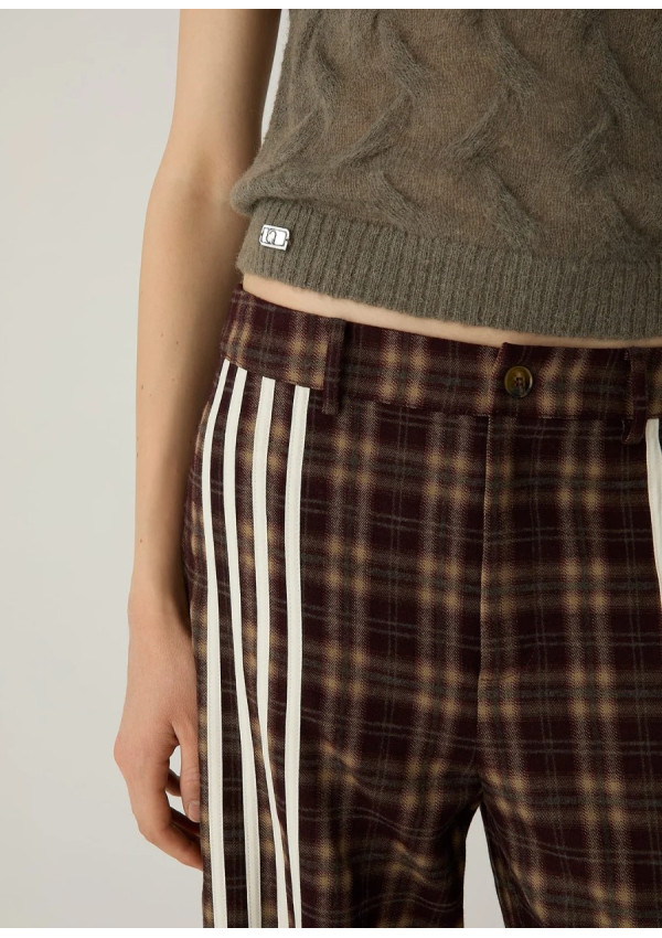 LAAGAM ZION BROWN SQUARED PANTS