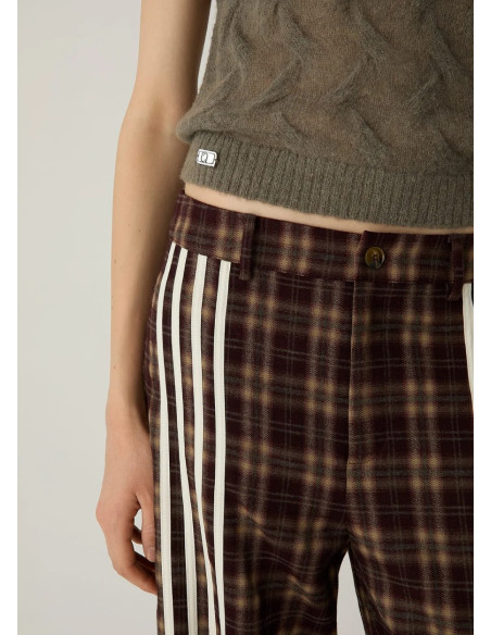LAAGAM ZION BROWN SQUARED PANTS