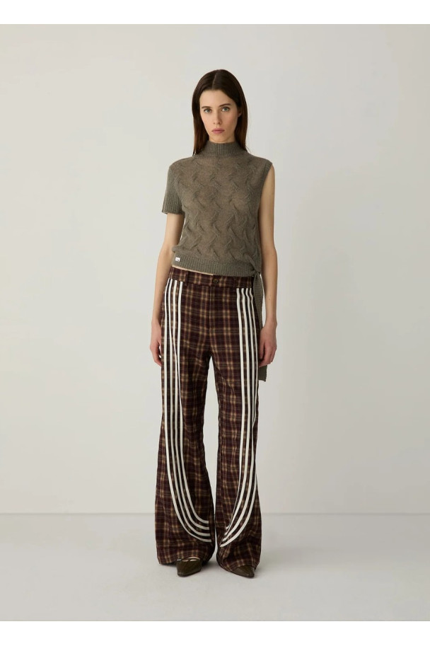 LAAGAM ZION BROWN SQUARED PANTS