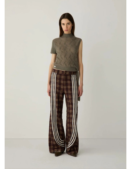 LAAGAM ZION BROWN SQUARED PANTS