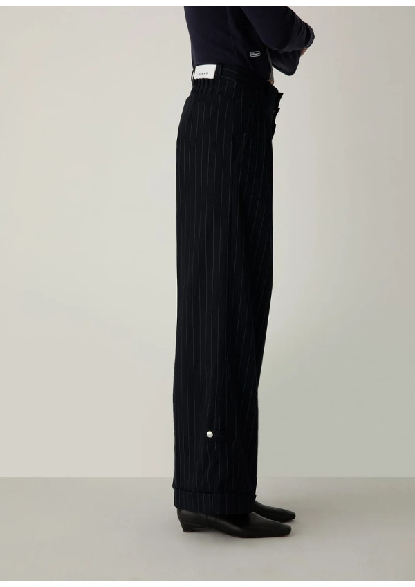 LAAGAM STELLA NAVY BLUE PANTS
