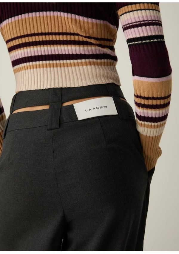 LAAGAM SMITH GREY TAILORED PANTS