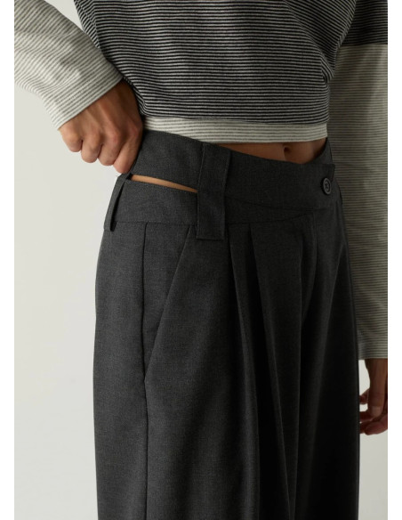 LAAGAM SMITH GREY TAILORED PANTS