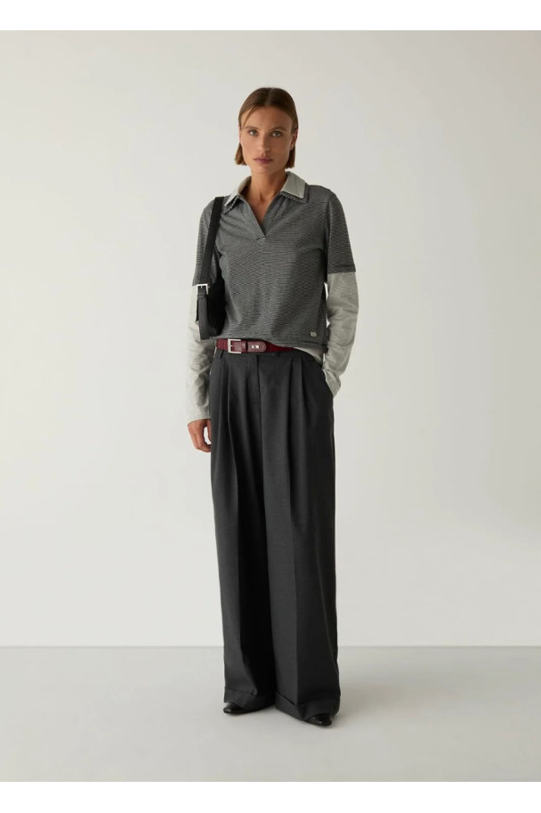 LAAGAM SMITH GREY TAILORED PANTS