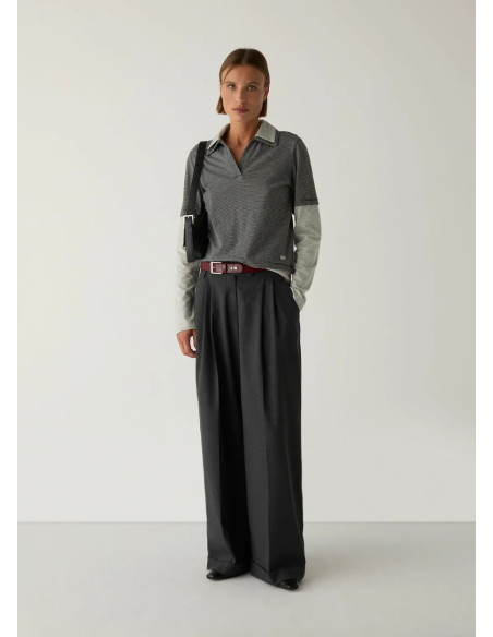 LAAGAM SMITH GREY TAILORED PANTS