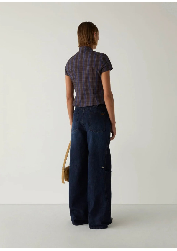 LAAGAM AZURA BROWN SQUARED TOP