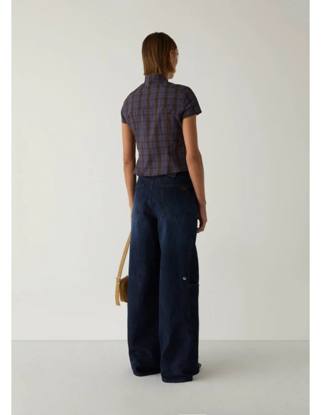 LAAGAM AZURA BROWN SQUARED TOP