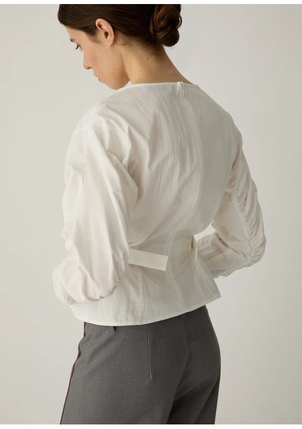 LAAGAM JAXE ECRU LONG SLEEVE BLOUSE
