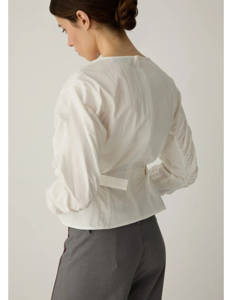 LAAGAM JAXE ECRU LONG SLEEVE BLOUSE