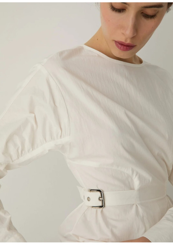LAAGAM JAXE ECRU LONG SLEEVE BLOUSE