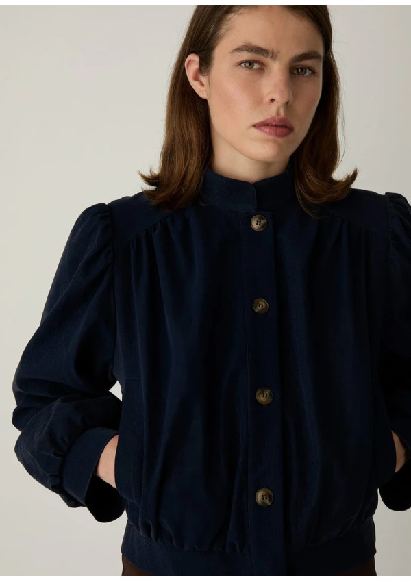 LAAGAM DARCY NAVY BOMBER JACKET
