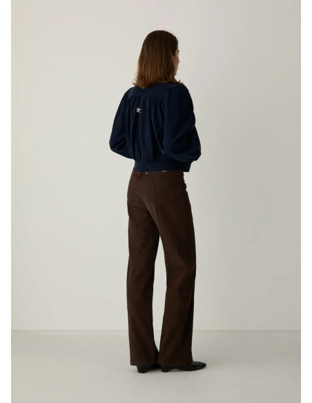 LAAGAM DARCY NAVY BOMBER JACKET