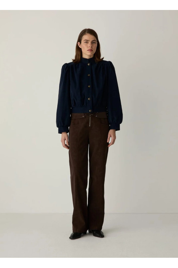 LAAGAM DARCY NAVY BOMBER JACKET