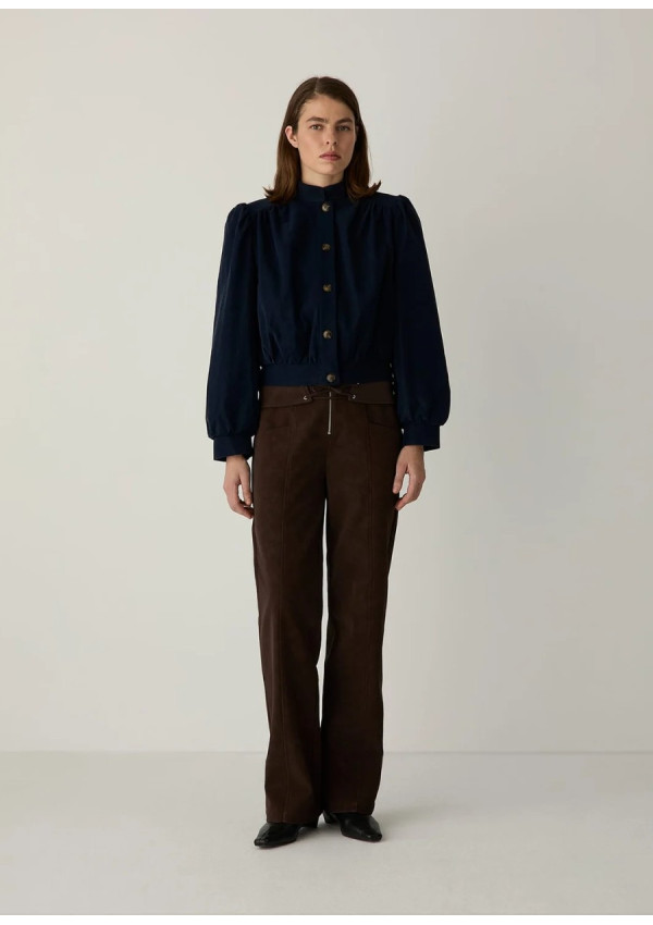 LAAGAM DARCY NAVY BOMBER JACKET