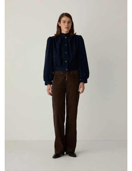 LAAGAM DARCY NAVY BOMBER JACKET