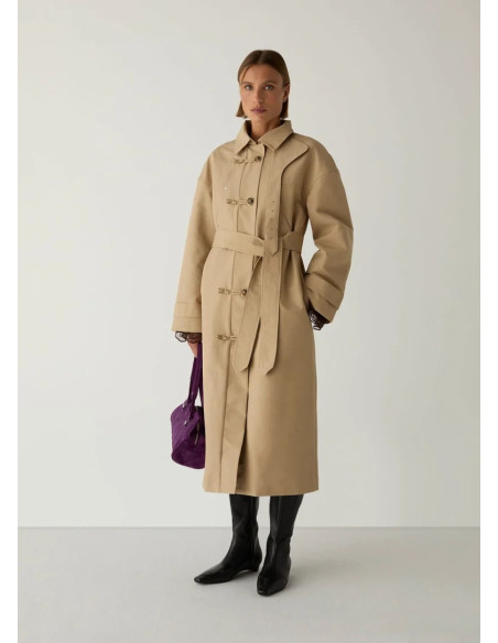 LAAGAM ANTWERP CAMEL TRENCH