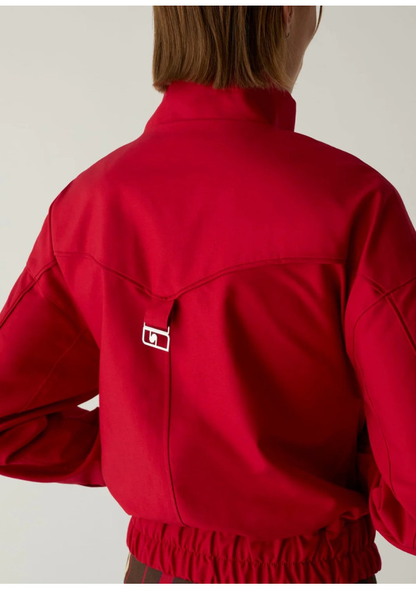 LAAGAM SYLVIE RED BOMBER JACKET