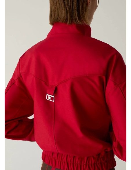 LAAGAM SYLVIE RED BOMBER JACKET