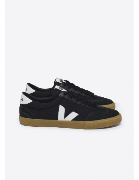 VEJA VOLLEY CANVAS BLACK WHITE NATURAL VEJA VOLLEY CANVAS BLACK WHITE NATURAL
