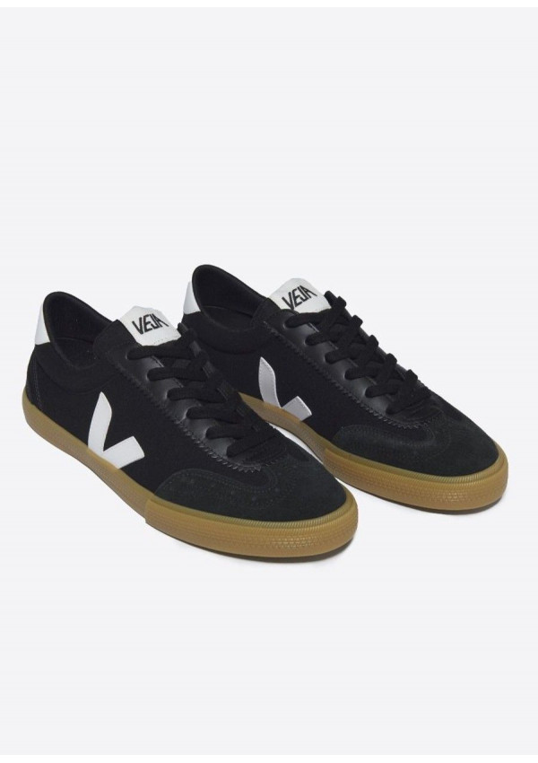 VEJA VOLLEY CANVAS BLACK WHITE NATURAL VEJA VOLLEY CANVAS BLACK WHITE NATURAL