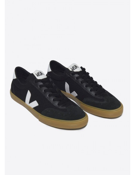VEJA VOLLEY CANVAS BLACK WHITE NATURAL VEJA VOLLEY CANVAS BLACK WHITE NATURAL