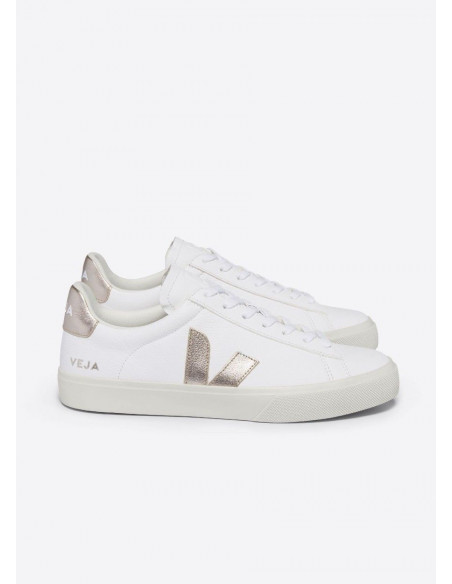 VEJA CAMPO LEATHER EXTRA WHITE PLATINE