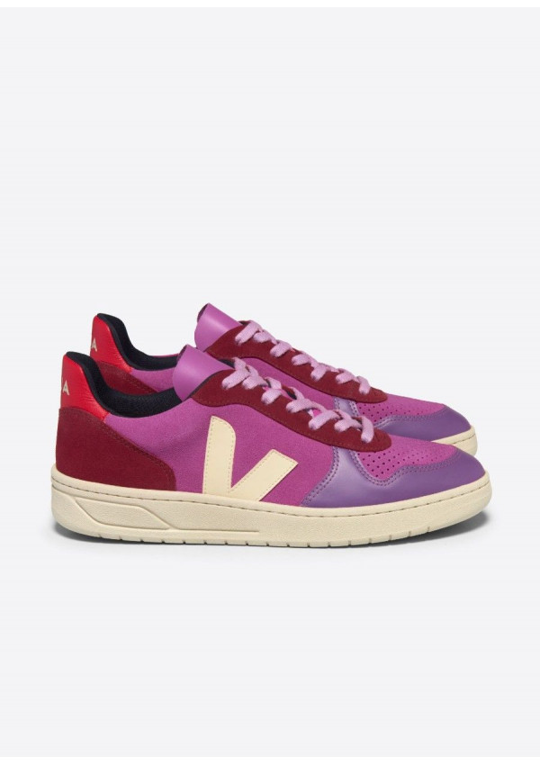 VEJA V-10 SUEDE MULTICO ULTRAVIOLET CALCAIRE